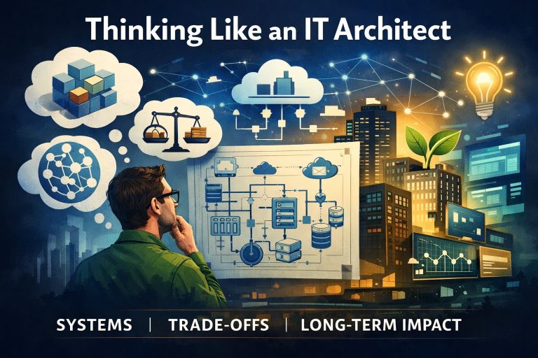 As part of the TestingSaaS Skill Maturity Framework: Thinking like an IT-architect